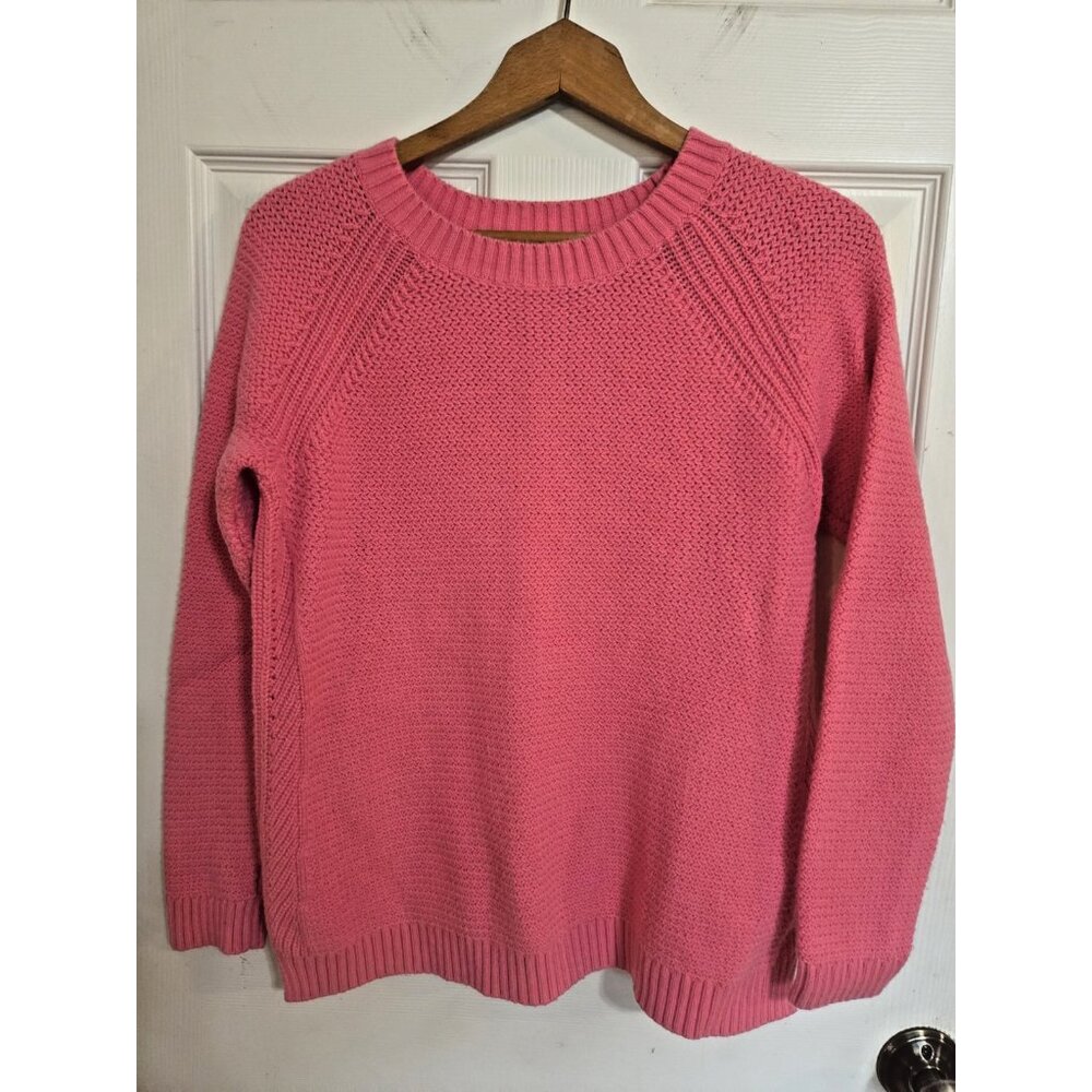 Talbots Sweater Women's Pink Coral Long Sleeve Stretch PETITE MEDUM